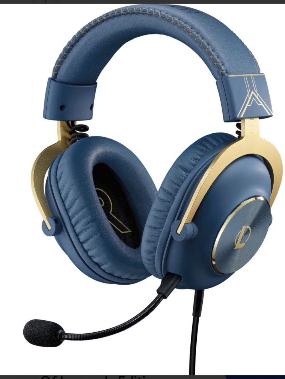Logitech PRO X Blue and Gold Gaming Headset - League of Legends Edition